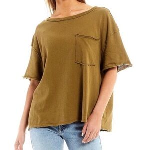 Free People Care Pocket Tee Size L